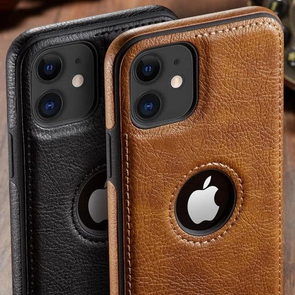 Luxury Leather Back Ultra Thin Case Cover For iPhone