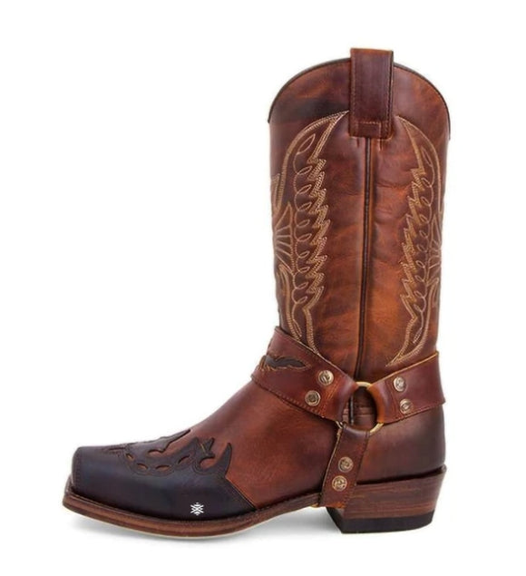 Kaaum Outdoor Cowboy Retro Leather Boots(Buy 2 Got 10% off, 3 Got 15% off Now）