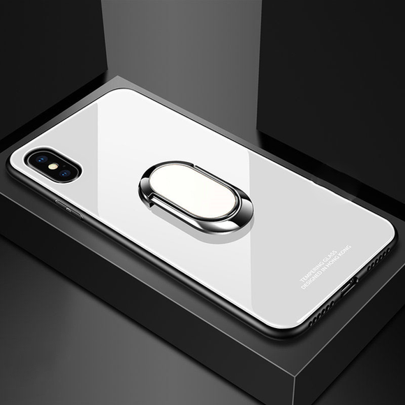 Magnetic Car Stand TPU+Ultra Thin Tempered Glass For iPhone X XS XR XS Max+ SCREEN PROTECTOR ( FREE)