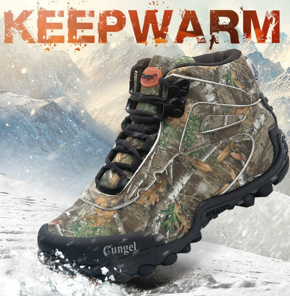 Kaaum Non-slip Wear-resistant Hiking Boots Warm Snow Boots