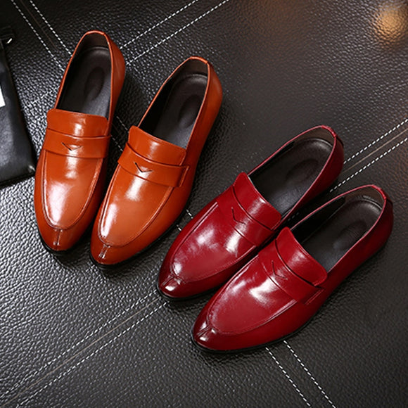 Men's Shoes - 2019 New Spring Leather Pointed Dress Shoes