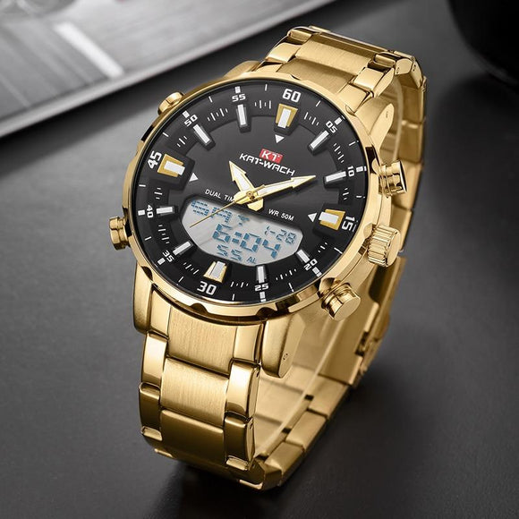 Gold Men Watch New Luxury Brand Sport Style Watches