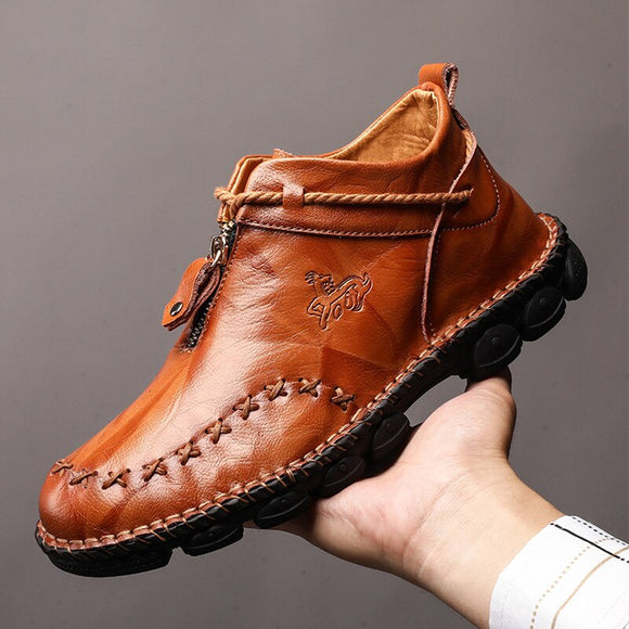 Shoes - Men's High Quality Genuine Leather Boots