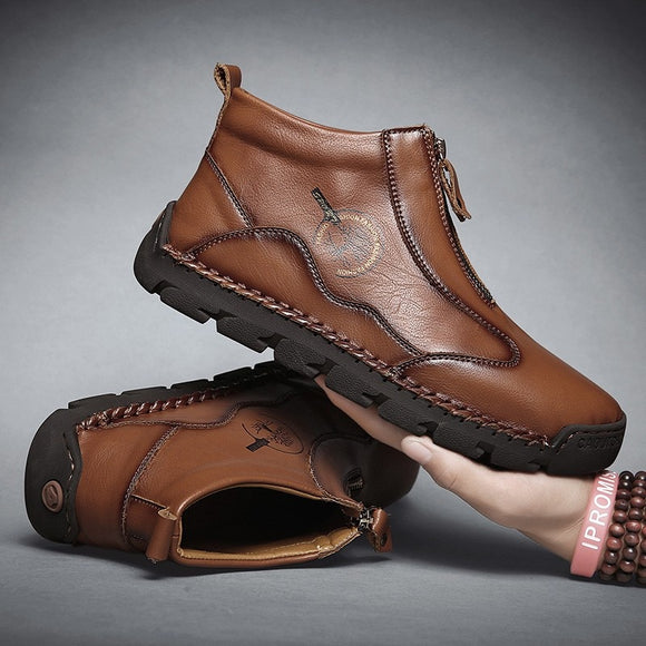 Men Handmade Vintage Ankle Boots