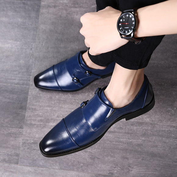 Men Shoes - New Arrival Comfortable Pointed Toe Leather Dress Shoes