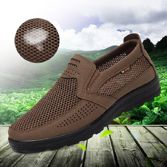 Kaaum-Slip-On Men'S Mesh Flats Comfortable Casual Shoes