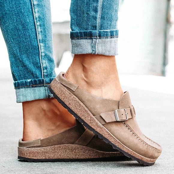Kaaum Women's Solid Flat Sandals