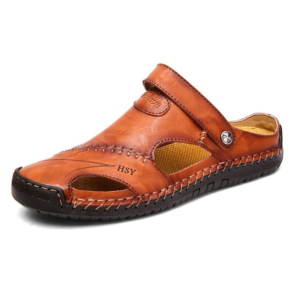 Men Summer Classic Roman Leather Sandals