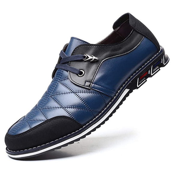 Men Genuine Leather Casual Lace Up Shoes