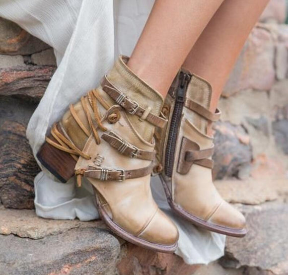 Shoes - 2019 Hot Sale Women's Vintage Ankle Boot（Buy 2 Got 5% off, 3 Got 10% off Now)
